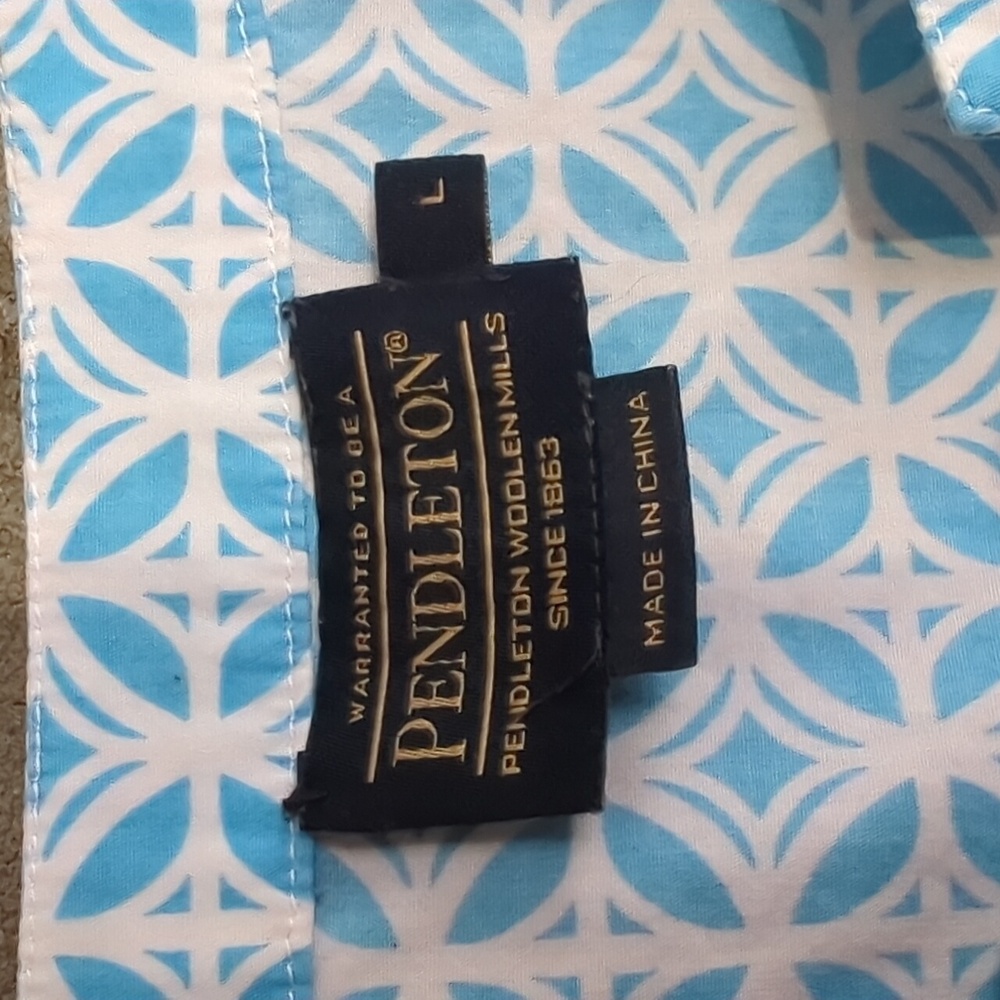 Pendleton Blue And White Cotton Top - Picture 4 of 10